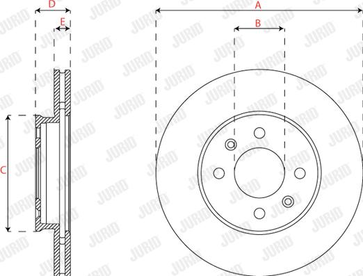 Jurid 563224JC - Bremžu diski www.autospares.lv