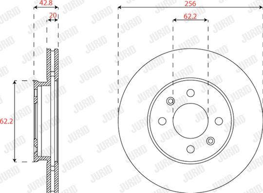 Jurid 563224JC - Bremžu diski www.autospares.lv