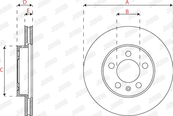 Jurid 563227JC - Bremžu diski www.autospares.lv