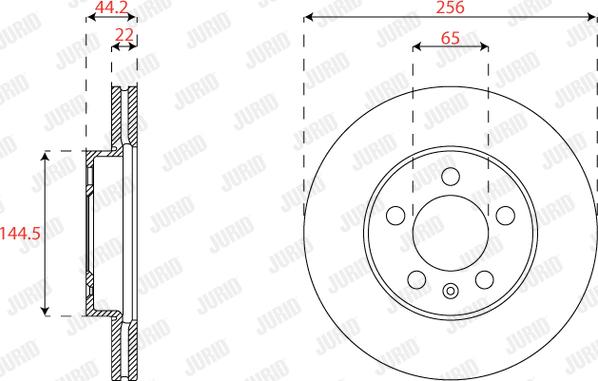 Jurid 563227JC - Bremžu diski www.autospares.lv