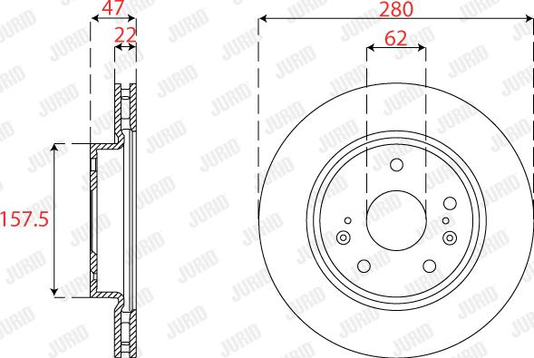 Jurid 563279JC - Bremžu diski www.autospares.lv