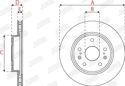 Jurid 563279JC - Bremžu diski www.autospares.lv