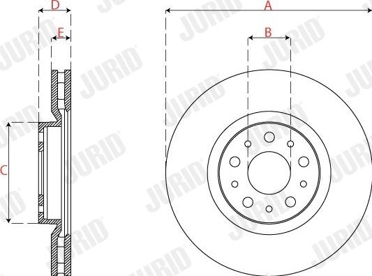 Jurid 563274JC-1 - Bremžu diski www.autospares.lv