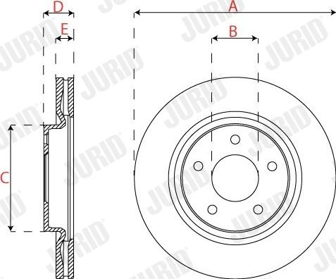 Jurid 563270JC-1 - Bremžu diski www.autospares.lv