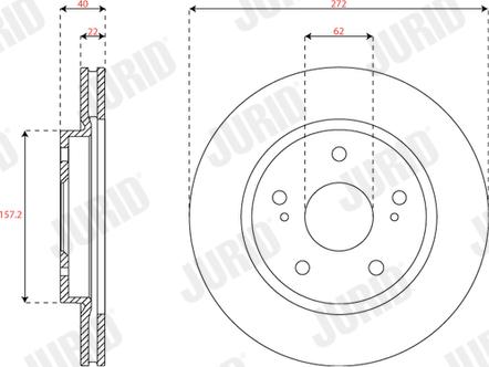 Jurid 563272JC - Bremžu diski autospares.lv