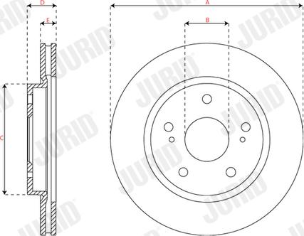 Jurid 563272JC - Bremžu diski autospares.lv