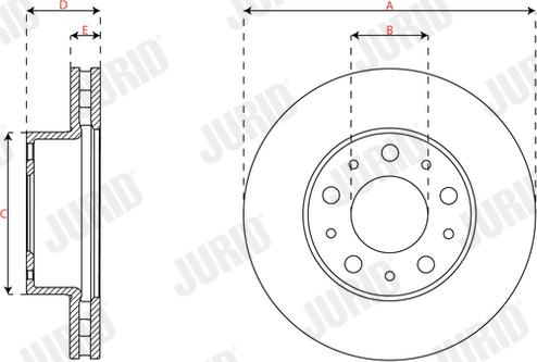 Jurid 563716JC - Bremžu diski www.autospares.lv