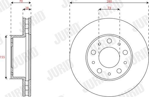 Jurid 563716JC - Bremžu diski www.autospares.lv