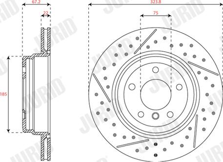 Jurid 562749JC - Bremžu diski www.autospares.lv