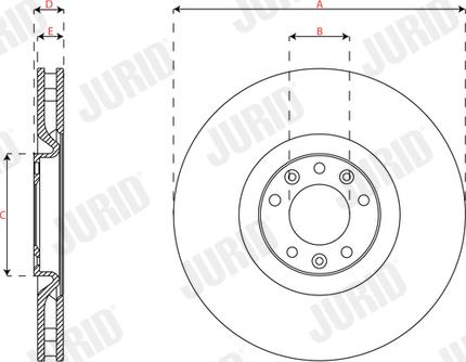 Jurid 562716JC-1 - Bremžu diski www.autospares.lv