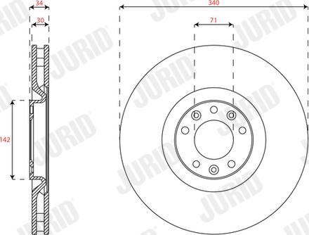 Jurid 562716JC-1 - Bremžu diski www.autospares.lv