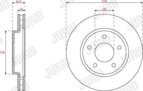 Jurid 562784JC - Bremžu diski www.autospares.lv