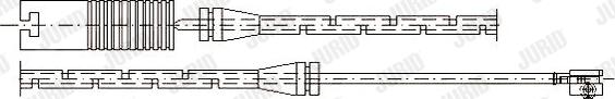 Jurid 581345 - Warning Contact, brake pad wear www.autospares.lv