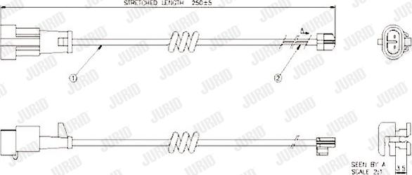 Jurid 587041 - Indikators, Bremžu uzliku nodilums autospares.lv