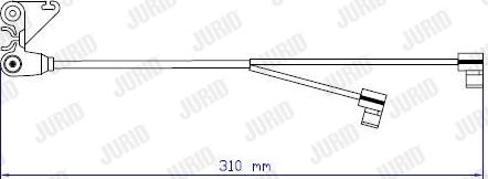 Jurid 587060 - Indikators, Bremžu uzliku nodilums www.autospares.lv