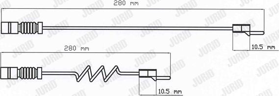 Jurid 587007 - Indikators, Bremžu uzliku nodilums www.autospares.lv