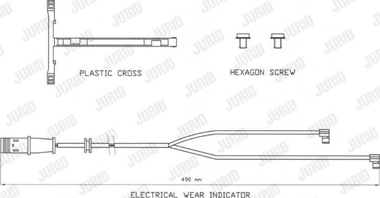 Jurid 587082 - Indikators, Bremžu uzliku nodilums www.autospares.lv