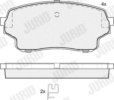 Jurid 574095J - Bremžu uzliku kompl., Disku bremzes www.autospares.lv