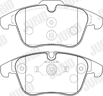 Jurid 574009J - Тормозные колодки, дисковые, комплект www.autospares.lv