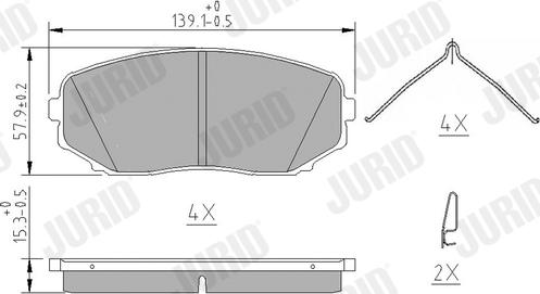 Jurid 574031J - Brake Pad Set, disc brake www.autospares.lv