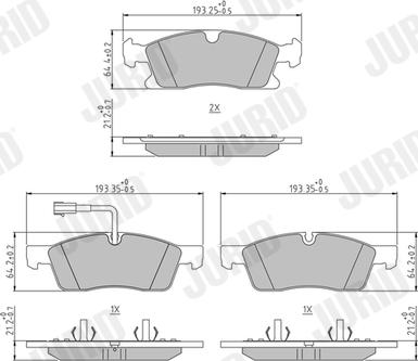 Jurid 574161J - Bremžu uzliku kompl., Disku bremzes www.autospares.lv