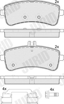 Jurid 574101J - Тормозные колодки, дисковые, комплект www.autospares.lv