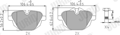 Jurid 574175J - Bremžu uzliku kompl., Disku bremzes autospares.lv