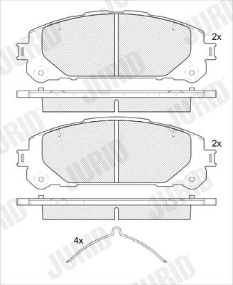 Jurid 574206J - Bremžu uzliku kompl., Disku bremzes www.autospares.lv