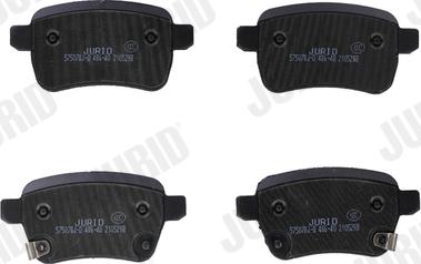 Jurid 575078J-D - Bremžu uzliku kompl., Disku bremzes www.autospares.lv