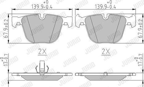 Jurid 571991J - Bremžu uzliku kompl., Disku bremzes www.autospares.lv