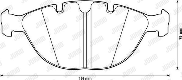 Jurid 571993J - Bremžu uzliku kompl., Disku bremzes www.autospares.lv