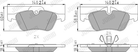 Jurid 571992J - Bremžu uzliku kompl., Disku bremzes www.autospares.lv