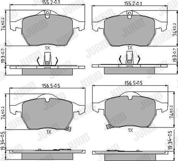 Jurid 571997J - Brake Pad Set, disc brake www.autospares.lv