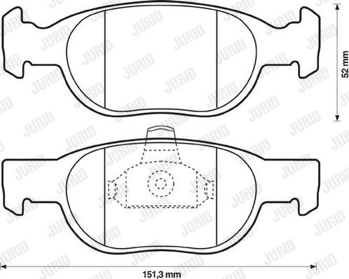 Jurid 571949J - Bremžu uzliku kompl., Disku bremzes www.autospares.lv