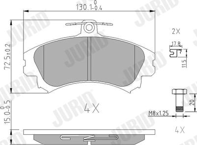 Jurid 571940J - Brake Pad Set, disc brake www.autospares.lv