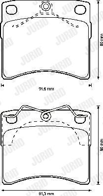 Jurid 571948J - Bremžu uzliku kompl., Disku bremzes www.autospares.lv