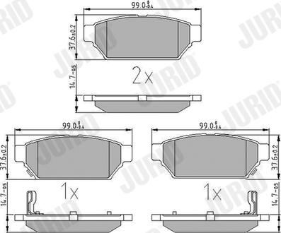 Jurid 571943J - Bremžu uzliku kompl., Disku bremzes www.autospares.lv