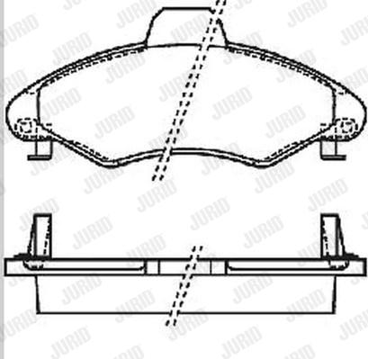 Jurid 571964D - Bremžu uzliku kompl., Disku bremzes www.autospares.lv