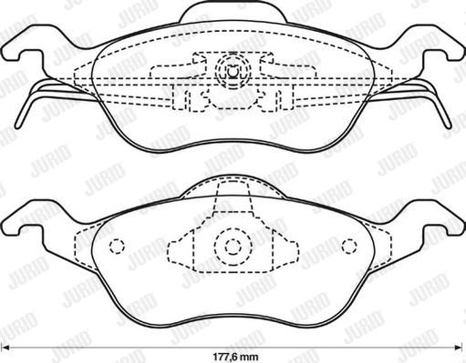 Jurid 571967D - Тормозные колодки, дисковые, комплект www.autospares.lv