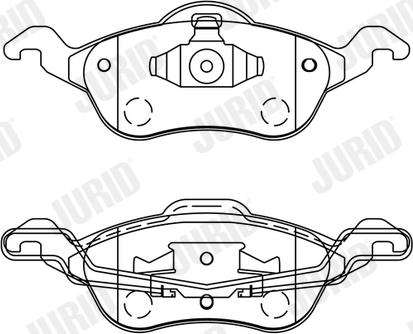 Jurid 571967J - Тормозные колодки, дисковые, комплект www.autospares.lv