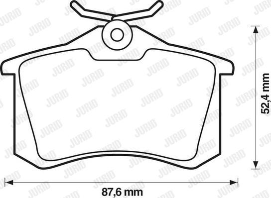 Jurid 571906J - Тормозные колодки, дисковые, комплект www.autospares.lv