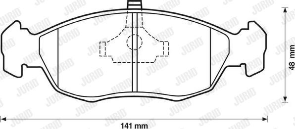 Jurid 571902D - Brake Pad Set, disc brake www.autospares.lv