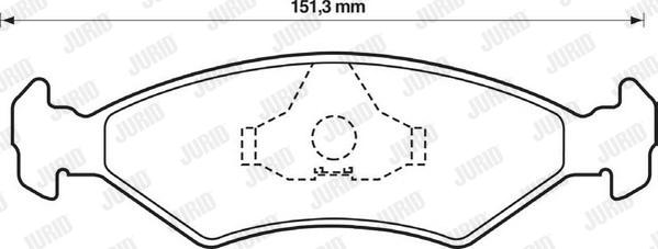 Jurid 571914D - Bremžu uzliku kompl., Disku bremzes www.autospares.lv