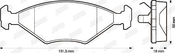 Jurid 571916J - Тормозные колодки, дисковые, комплект www.autospares.lv