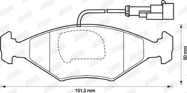 Jurid 571917J - Тормозные колодки, дисковые, комплект www.autospares.lv