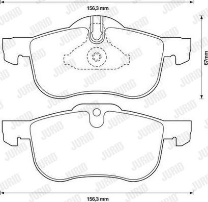 Jurid 571980D - Bremžu uzliku kompl., Disku bremzes www.autospares.lv