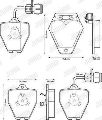 Jurid 571983J - Тормозные колодки, дисковые, комплект www.autospares.lv