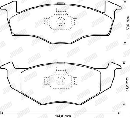 Jurid 571939D - Тормозные колодки, дисковые, комплект www.autospares.lv