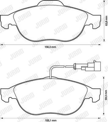 Jurid 571933D - Тормозные колодки, дисковые, комплект www.autospares.lv