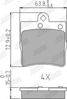 Jurid 571925J - Bremžu uzliku kompl., Disku bremzes www.autospares.lv